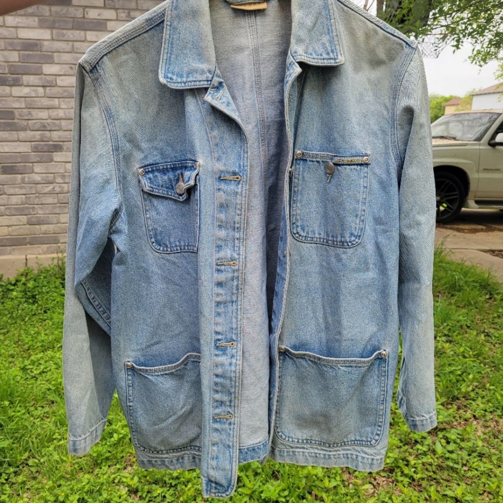 90s Denim chore jacket/ Liz Claiborne